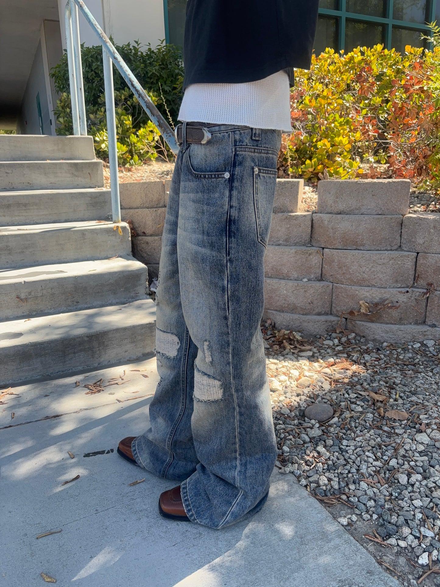 "Scarred" Bootcut Distressed Denim PRE-ORDER